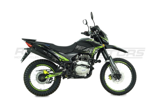 Мотоцикл эндуро ROCKOT XR250 (черный/зеленый, 21/18, ЭПТС)