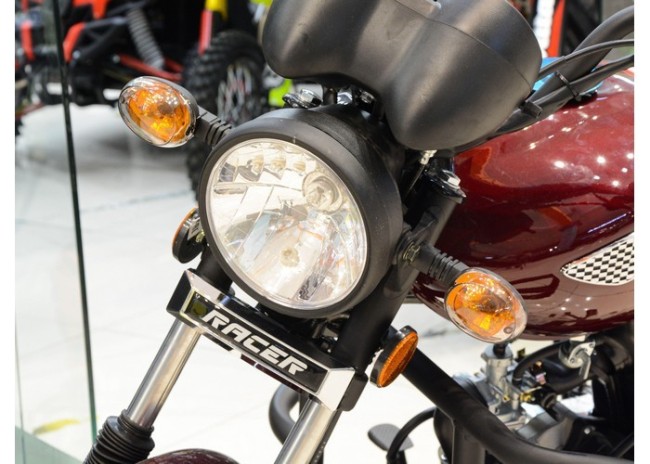 Мопед ALPHA C1 бордовый