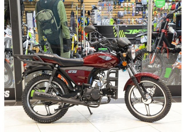 Мопед ALPHA C1 бордовый