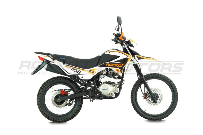 Мотоцикл эндуро ROCKOT ZR250 (белый/оранжевый, 21/18, ЭПТС)