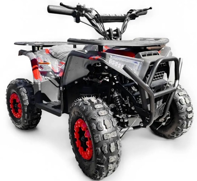 Электроквадроцикл средний черный с прожекторами