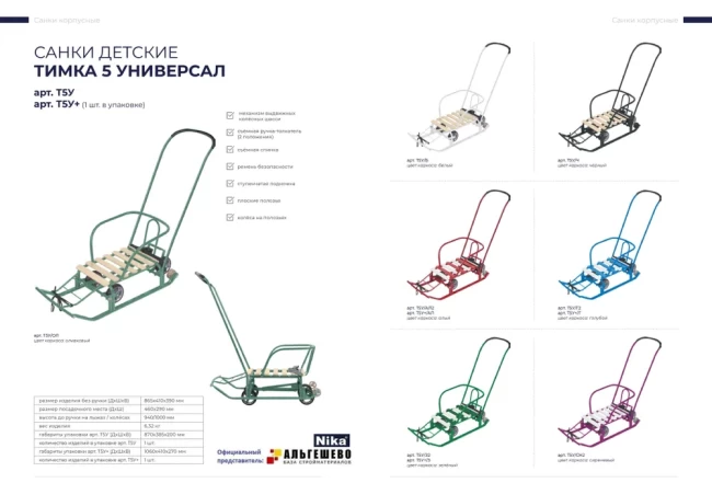 Сани Тимка 5 с колесами