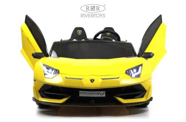 Электромобиль RIVER TOYS Lambordghni Aventador желтый