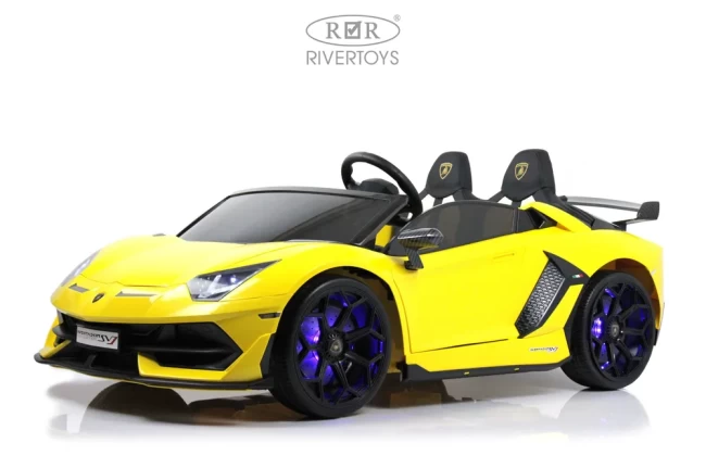 Электромобиль RIVER TOYS Lambordghni Aventador желтый