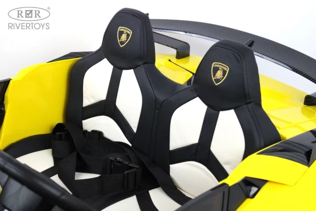Электромобиль RIVER TOYS Lambordghni Aventador желтый