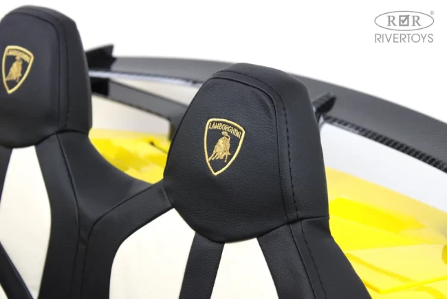 Электромобиль RIVER TOYS Lambordghni Aventador желтый