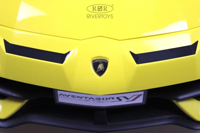 Электромобиль RIVER TOYS Lambordghni Aventador желтый