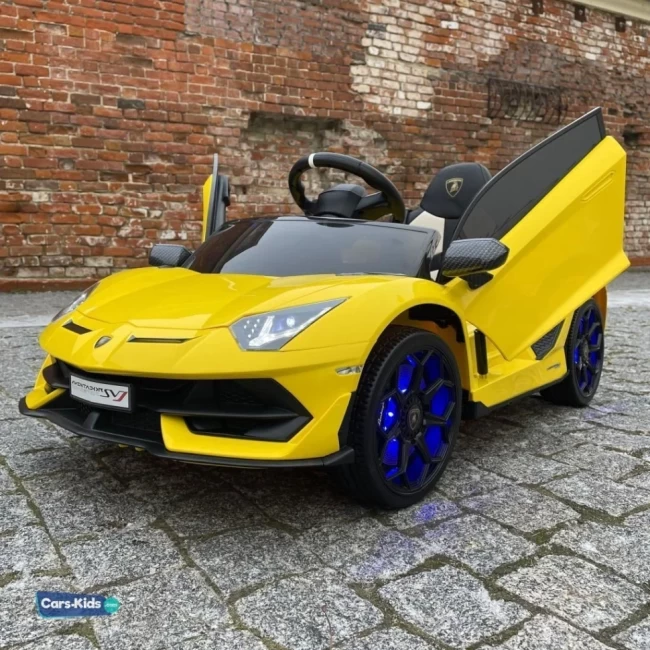 Электромобиль RIVER TOYS Lambordghni Aventador желтый