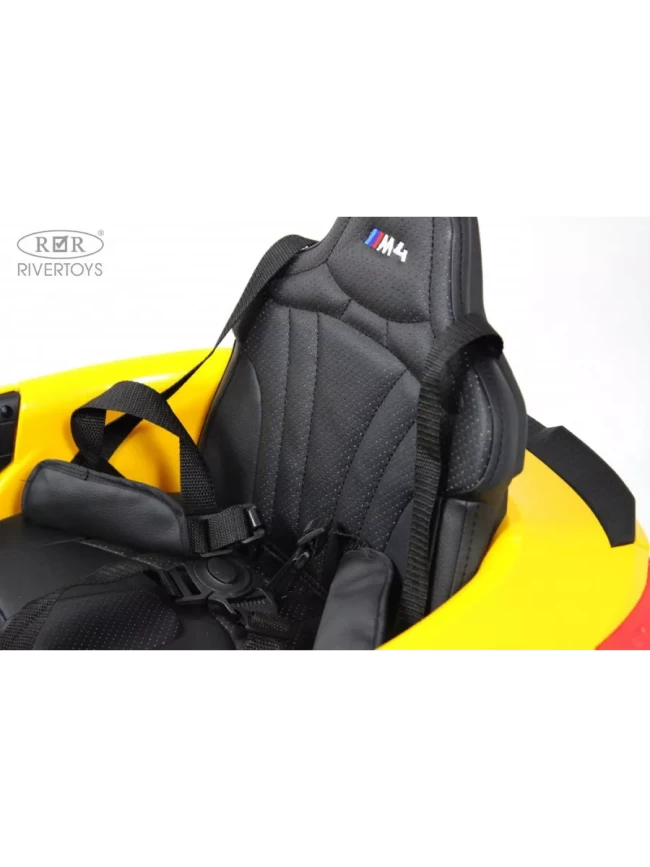 Электромобиль RIVER TOYS BMW A444AA  желтый