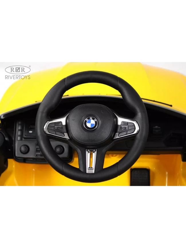 Электромобиль RIVER TOYS BMW A444AA  желтый
