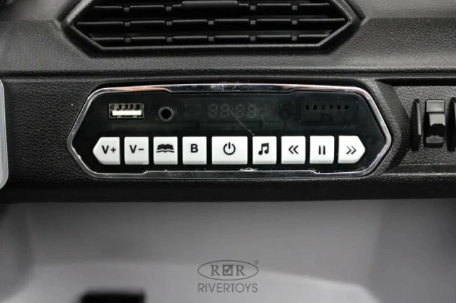 Электромобиль RIVER TOYS ГОНОЧНЫЙ БАГГИ серый