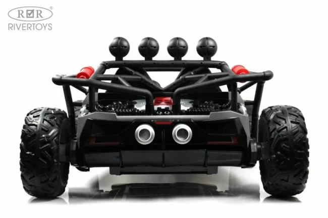 Электромобиль RIVER TOYS ГОНОЧНЫЙ БАГГИ серый