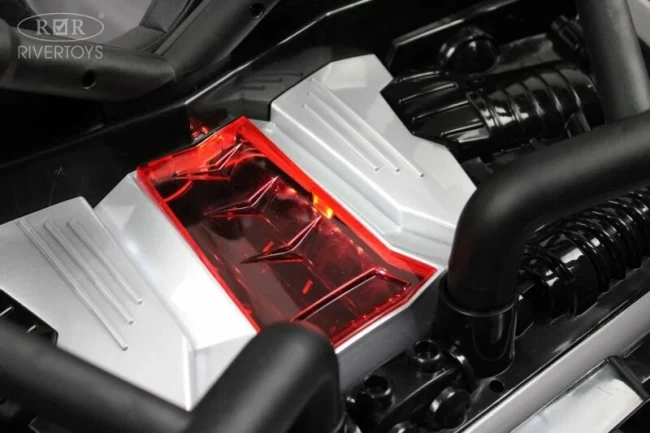 Электромобиль RIVER TOYS ГОНОЧНЫЙ БАГГИ серый