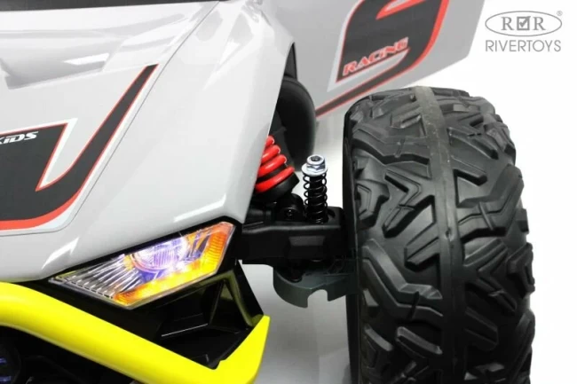 Электромобиль RIVER TOYS ГОНОЧНЫЙ БАГГИ серый