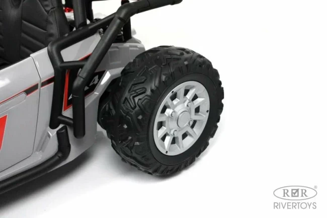 Электромобиль RIVER TOYS ГОНОЧНЫЙ БАГГИ серый