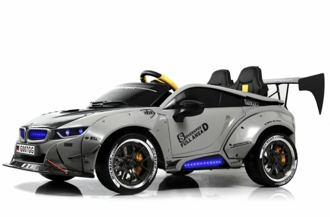 Электромобиль RIVER TOYS BMW Pick-UP  серый