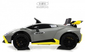 Электромобиль RIVER TOYS Lambordghni серый