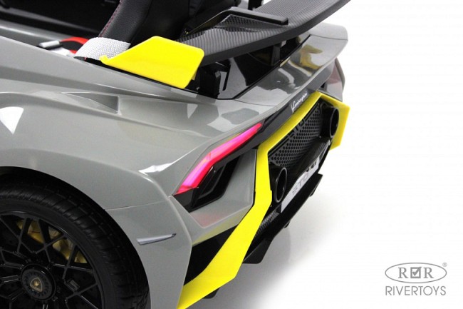 Электромобиль RIVER TOYS Lambordghni серый
