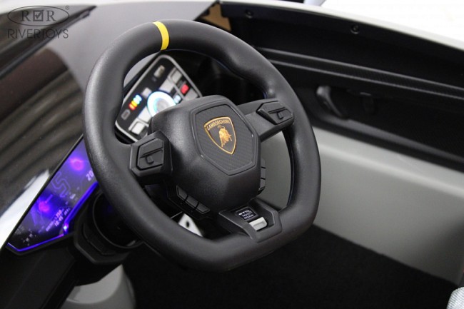 Электромобиль RIVER TOYS Lambordghni серый