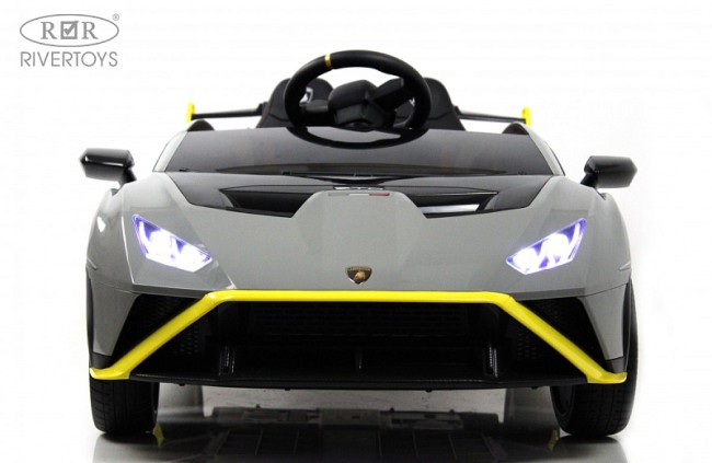 Электромобиль RIVER TOYS Lambordghni серый