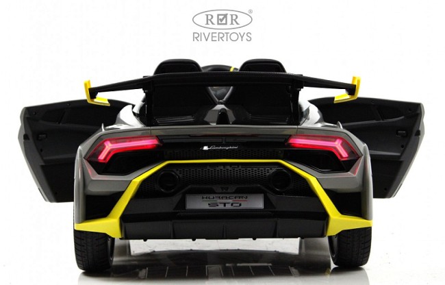 Электромобиль RIVER TOYS Lambordghni серый
