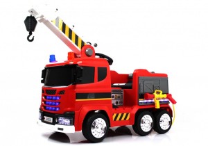 Электромобиль RIVER TOYS Подъемный кран G002GG красный