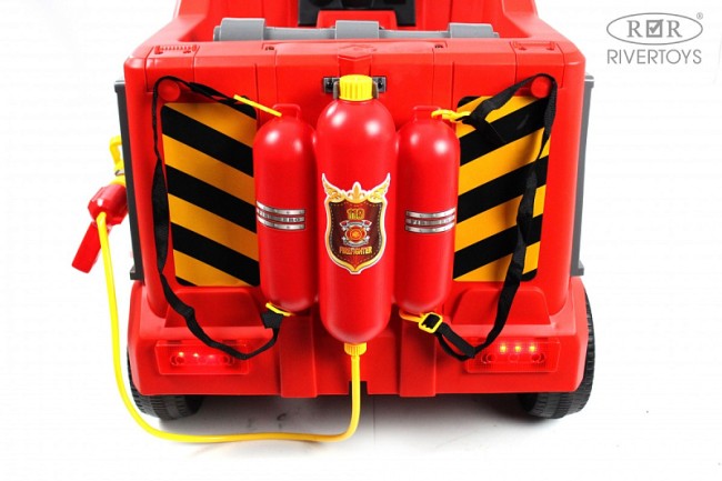 Электромобиль RIVER TOYS Подъемный кран G002GG красный