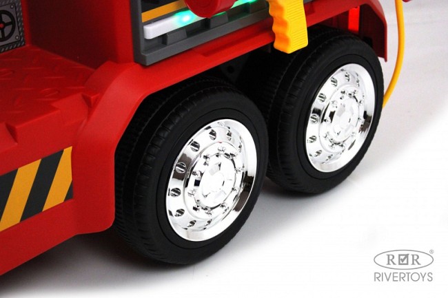 Электромобиль RIVER TOYS Подъемный кран G002GG красный