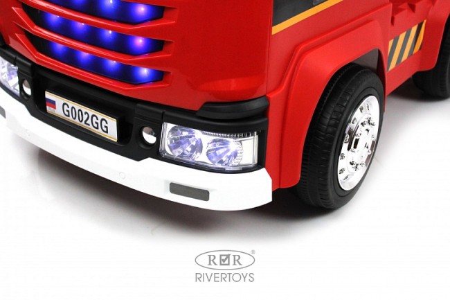 Электромобиль RIVER TOYS Подъемный кран G002GG красный