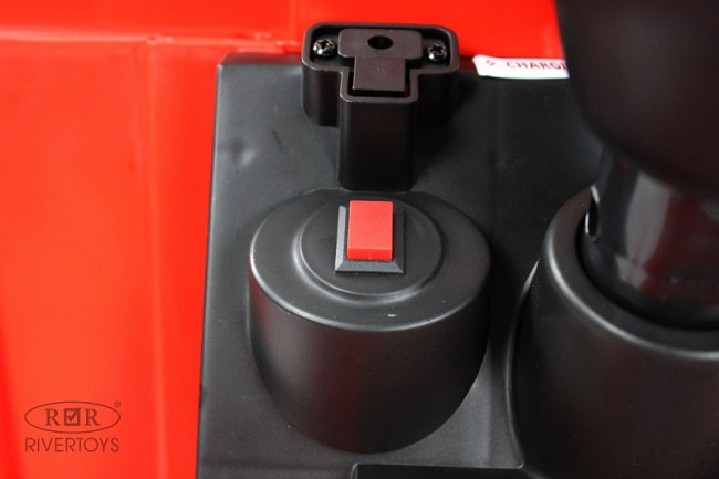 Электромобиль RIVER TOYS Подъемный кран G002GG красный