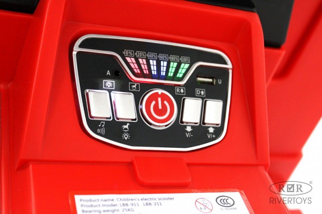 Электромобиль RIVER TOYS Подъемный кран G002GG красный